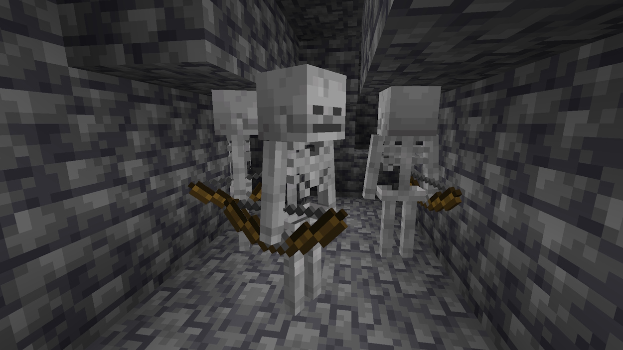 Skeletons in a cave