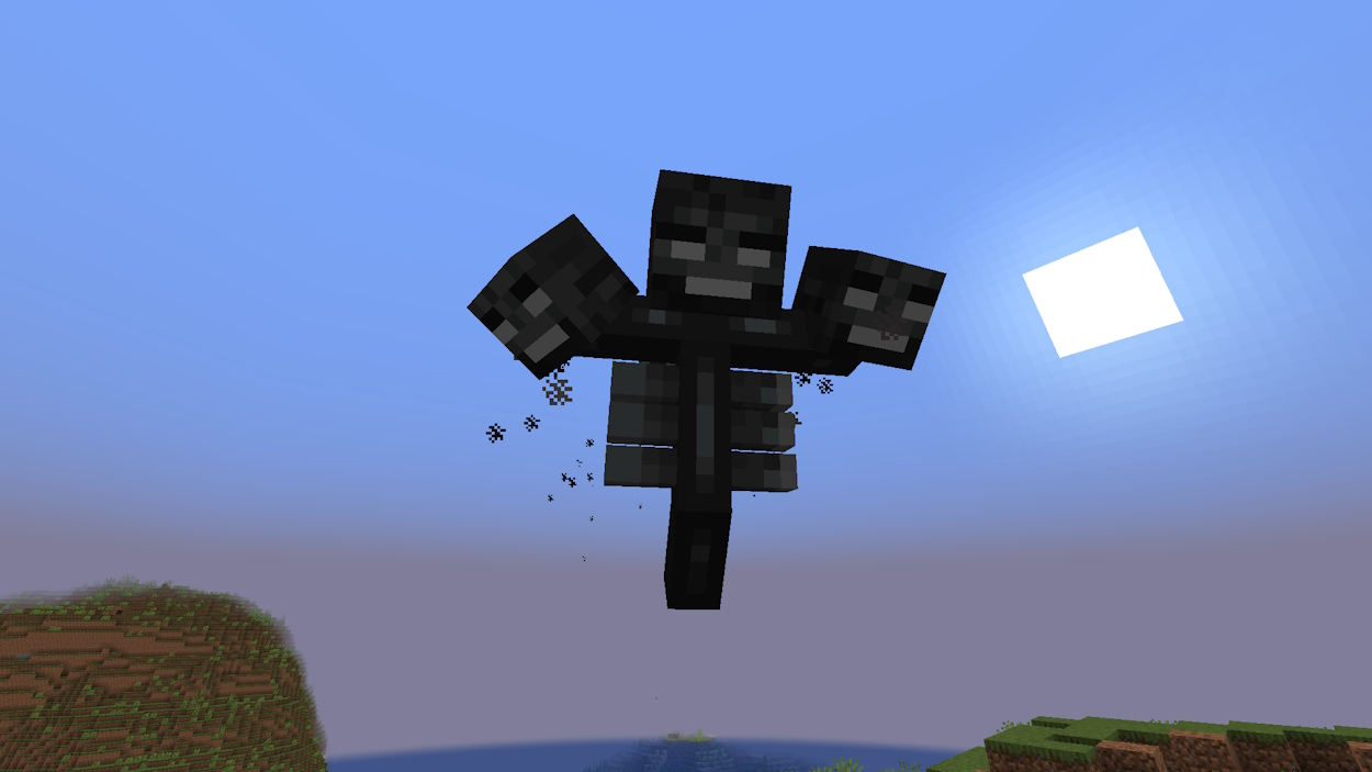 Wither flying in the Overworld