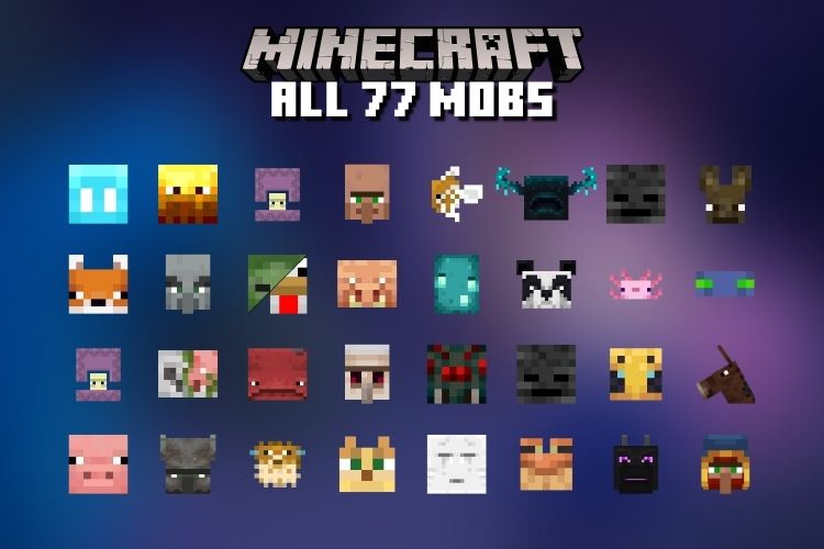 Mobs na lista completa do Minecraft