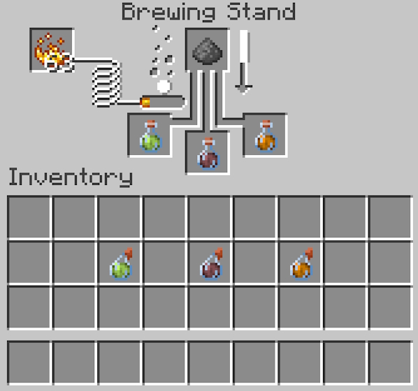 minecraft brewing stand recipes