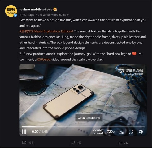 Here's a First Look at Realme GT 2 Master Explorer Edition's