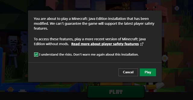 Minecraft में mods के लिए जोखिम