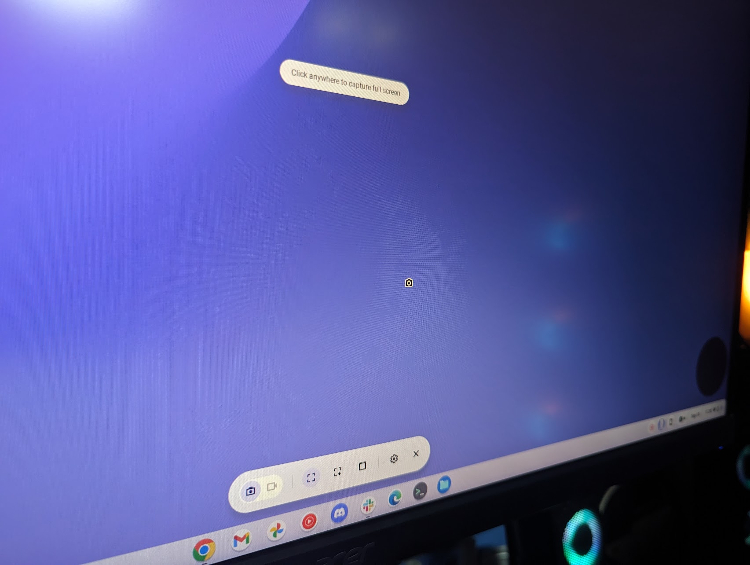 Screenshot during screen recording