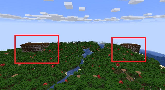 Two Woodland Mansions at Spawn - Meilleures graines de survie Minecraft 1.19