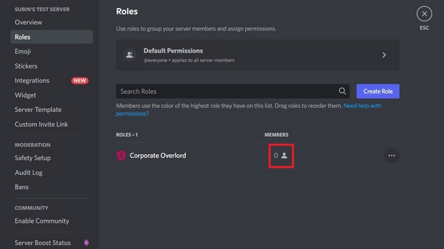 New Option in the Server Member List Area – Discord