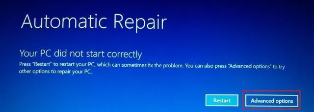 Use System Restore in Windows 11 From Boot