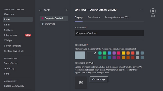 Customize your Discord role icons