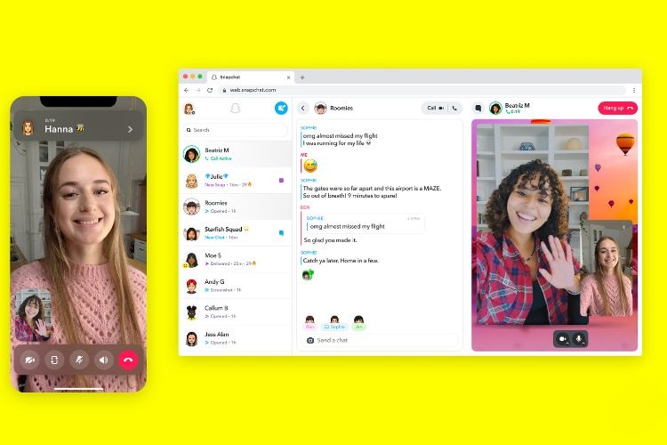 snapchat for web introduced