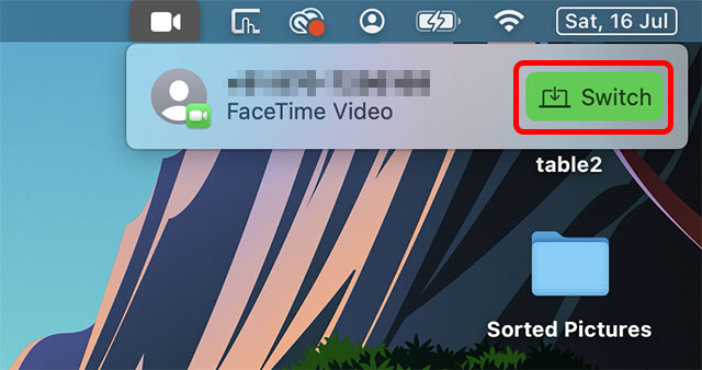 switch FaceTime call from iPhone to Mac