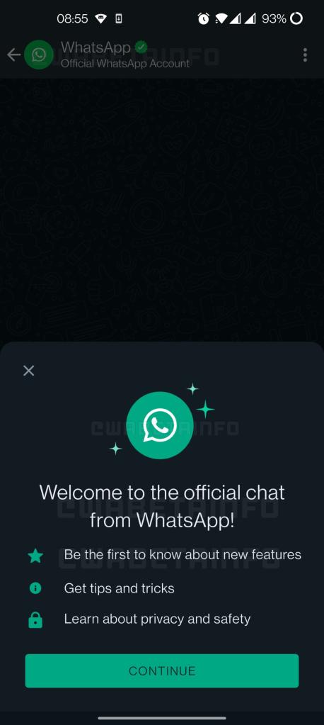 whatsapp chatbot for feature notifications