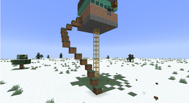 Simple paths for mobs to climb How to Make An Iron Farm in Minecraft