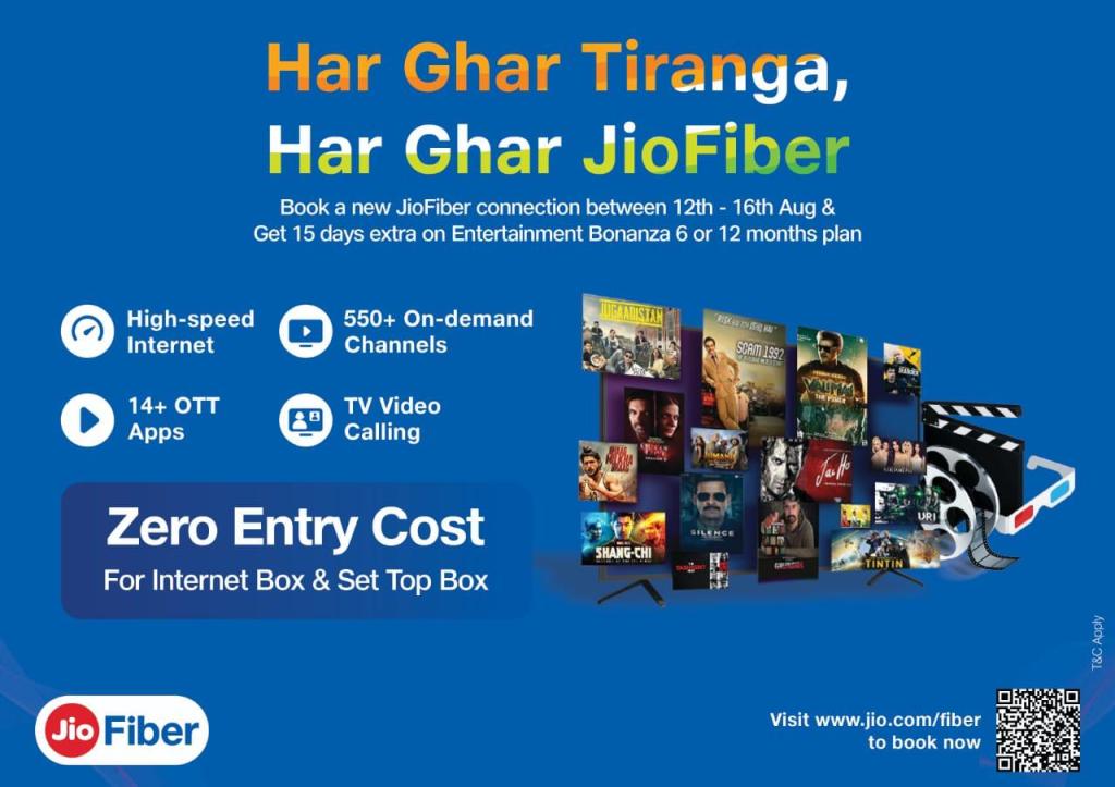Jio Führt Neue Angebote Zum Unabhängigkeitstag Ein; Schau Sie Dir An! 3 Neues Har Ghar Tiranga Har Ghar Jofiber Angebot