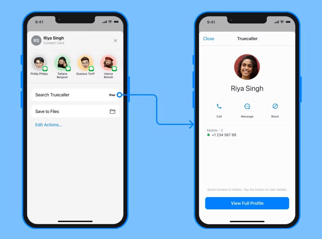 truecaller ios app update better search extension