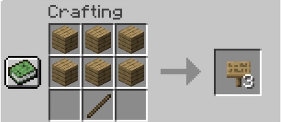 how to make a sign in minecraft