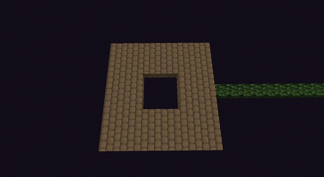 Base for the Enderman farm in Minecraft