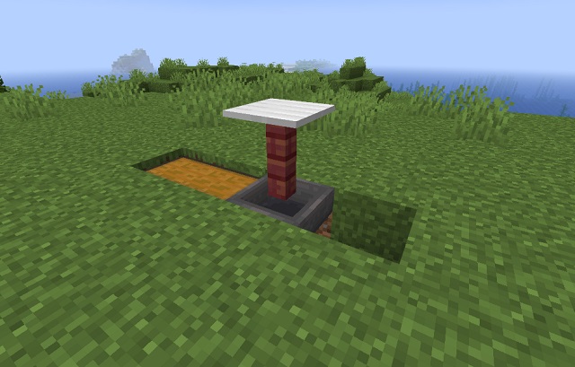 Base for the AFK fish farm in Minecraft