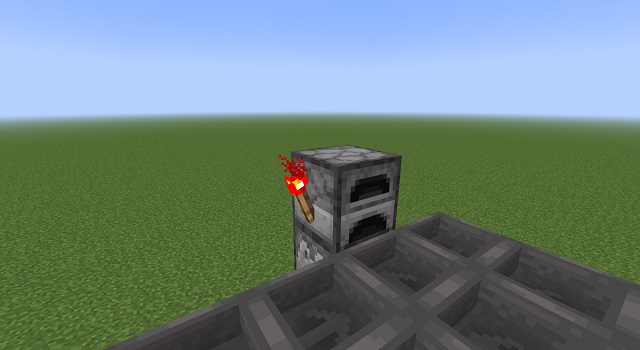 Furnace with Redstone torch