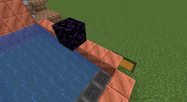 Obsidian block in Minecraft Tree Farm - How to Make a Tree Farm in Minecraft