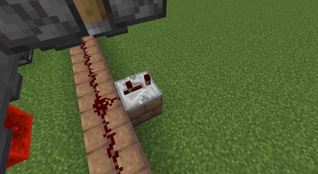 Redstone Repeater for Log Pusher