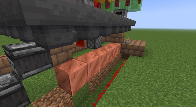 Row next to tunnel of redstone