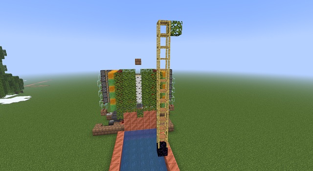 Temporary Scaffolding tower - How to Make a Tree Farm in Minecraft
