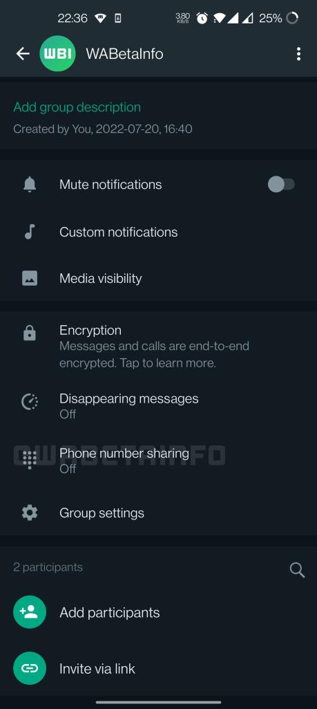 whatsapp phone number sharing option