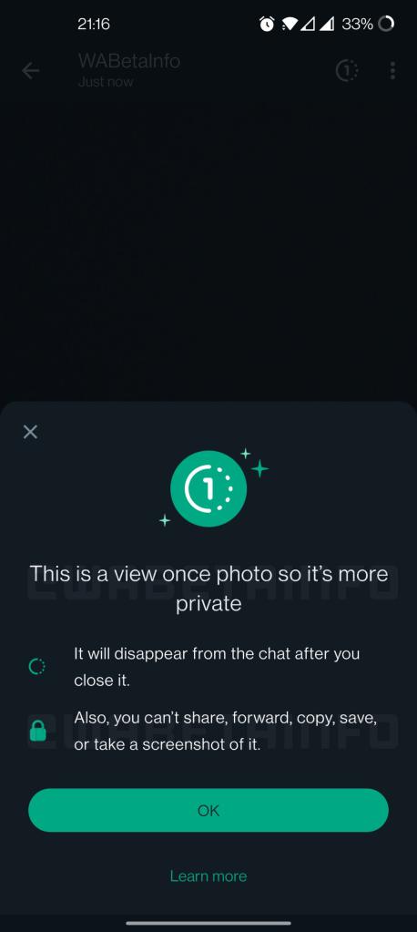 whatsapp beta for android screenshot blocking