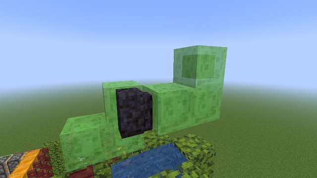 Wall with slime blocks - How to Make a Tree Farm in Minecraft