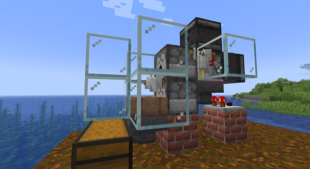 Working Chicken Farm in Minecraft