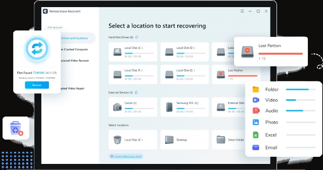 Wondershare Recoverit Helps Recover Deleted Files on Your PC with Utmost Ease