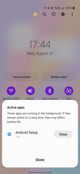 active apps one ui 5