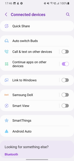 connected devices tab 