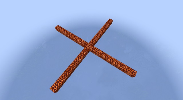 cross of magma blocks