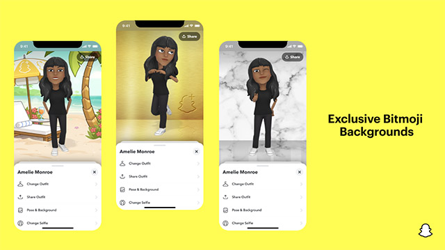 exclusive bitmoji backgrounds