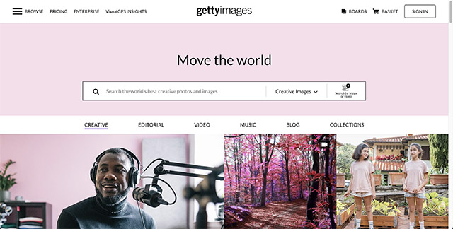 getty images stock photo website