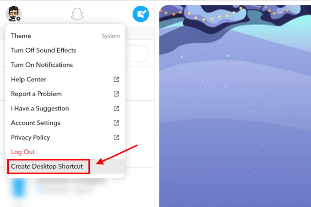 install snapchat on laptop - create desktop shortcut - snapchat web