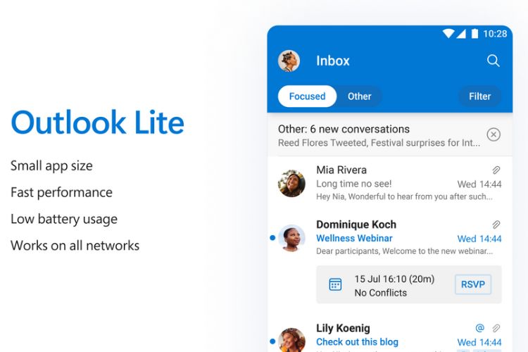 microsoft outlook lite app