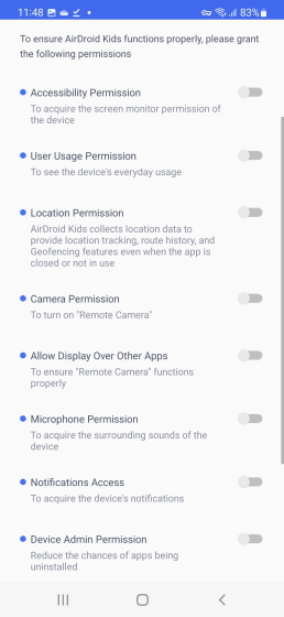 lot of permissions airdroid 