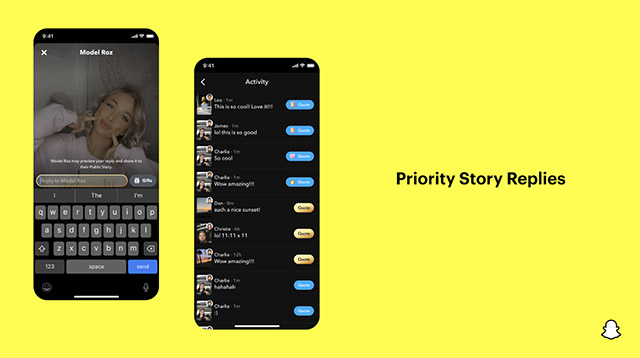 priority story replies snapchat plus
