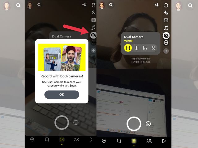 snapchat dual camera feature