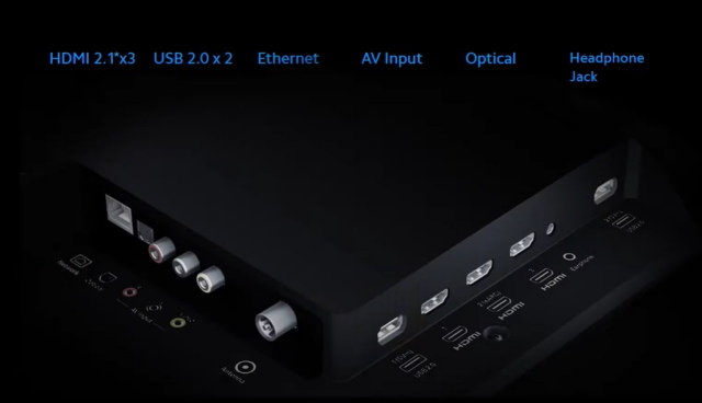 xiaomi smart tv X series ports