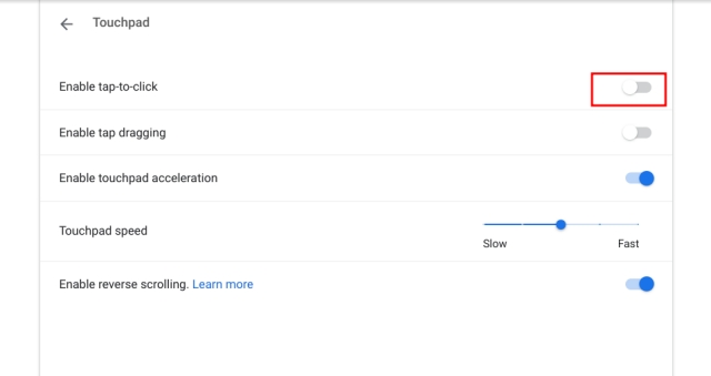 Deaktivieren Sie Tap-To-Click Auf Ihrem Chromebook