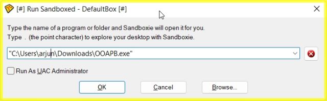 Windows 11 Home Edition で Sandboxie Plus を実行する