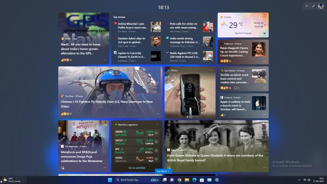 Enable full screen widgets on Windows 11 (2022).