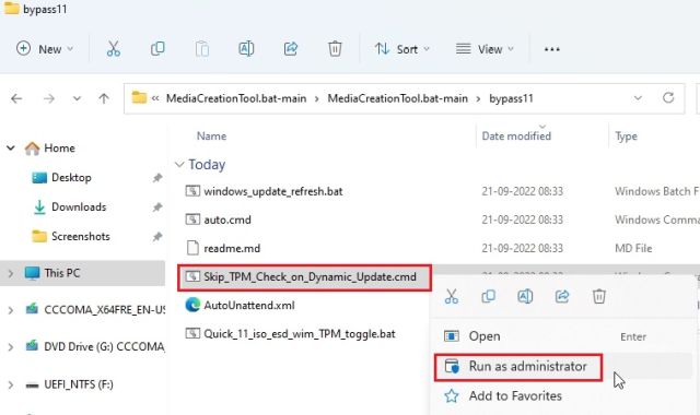 How to bypass Windows 11 TPM check with MediaCreationTool.bat - Pureinfotech