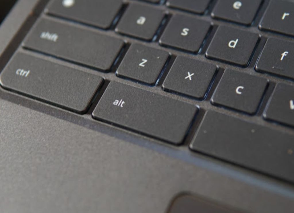 Chromebook keyboard with Alt key and touch pad