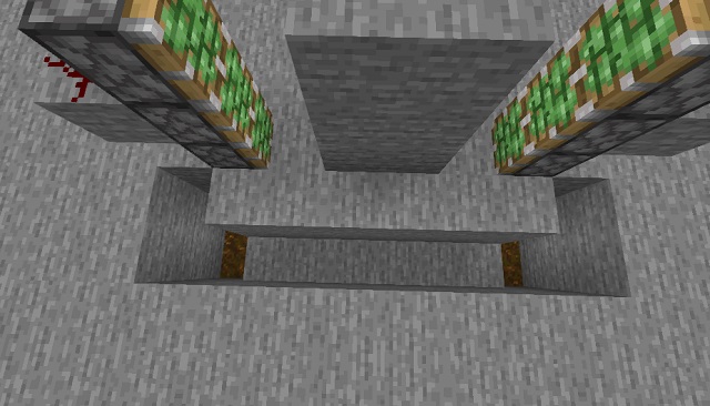 Area to connect redstone for wall door