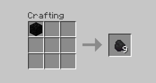 Crafting Recipe of Coal