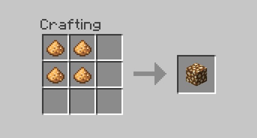 Crafting Recipe of Glowstone Block