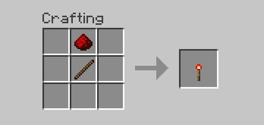 Crafting Recipe of Redstone Torch